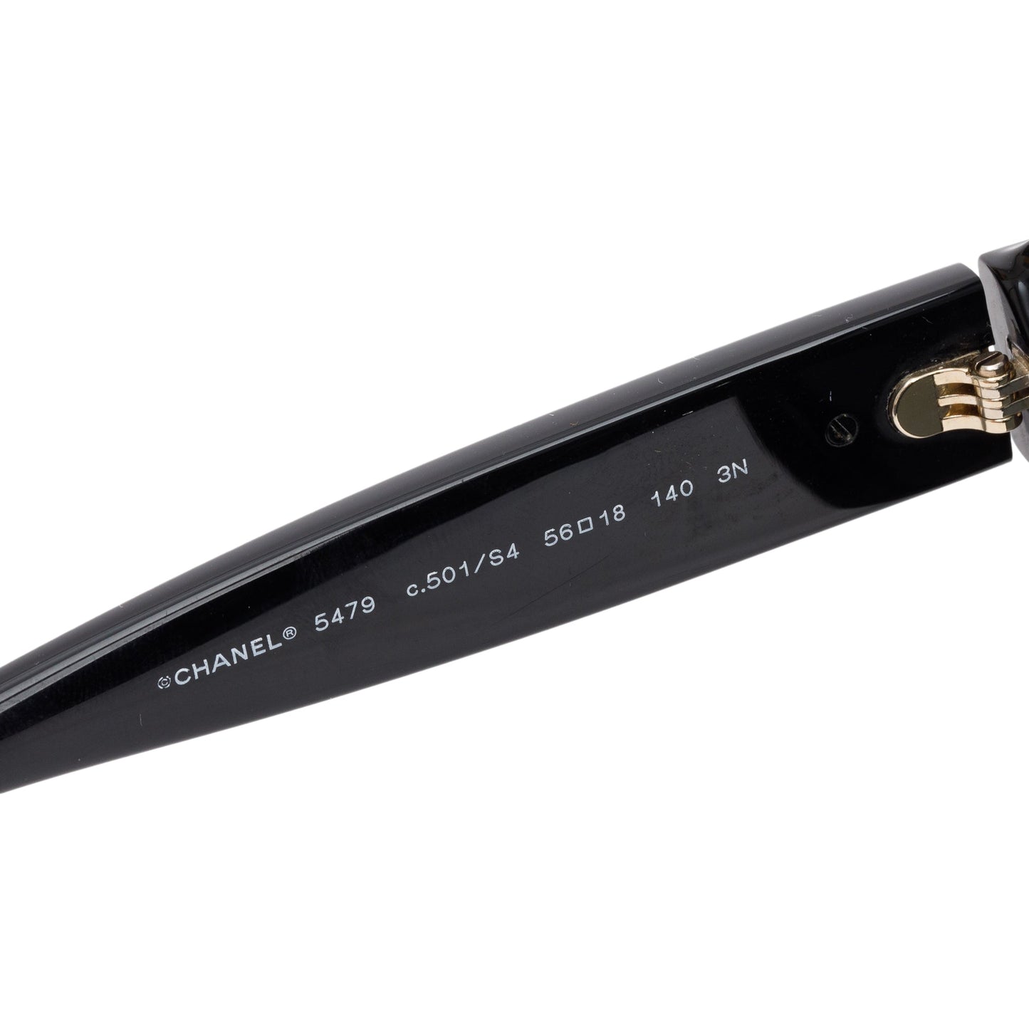 Chanel 5479 Black Acetate Heart CC Charm Square Sunglasses