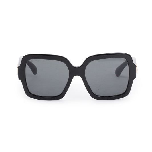 Chanel 5479 Black Acetate Heart CC Charm Square Sunglasses
