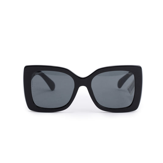 Chanel 5494 Black Acetate CC Logo Square Sunglasses