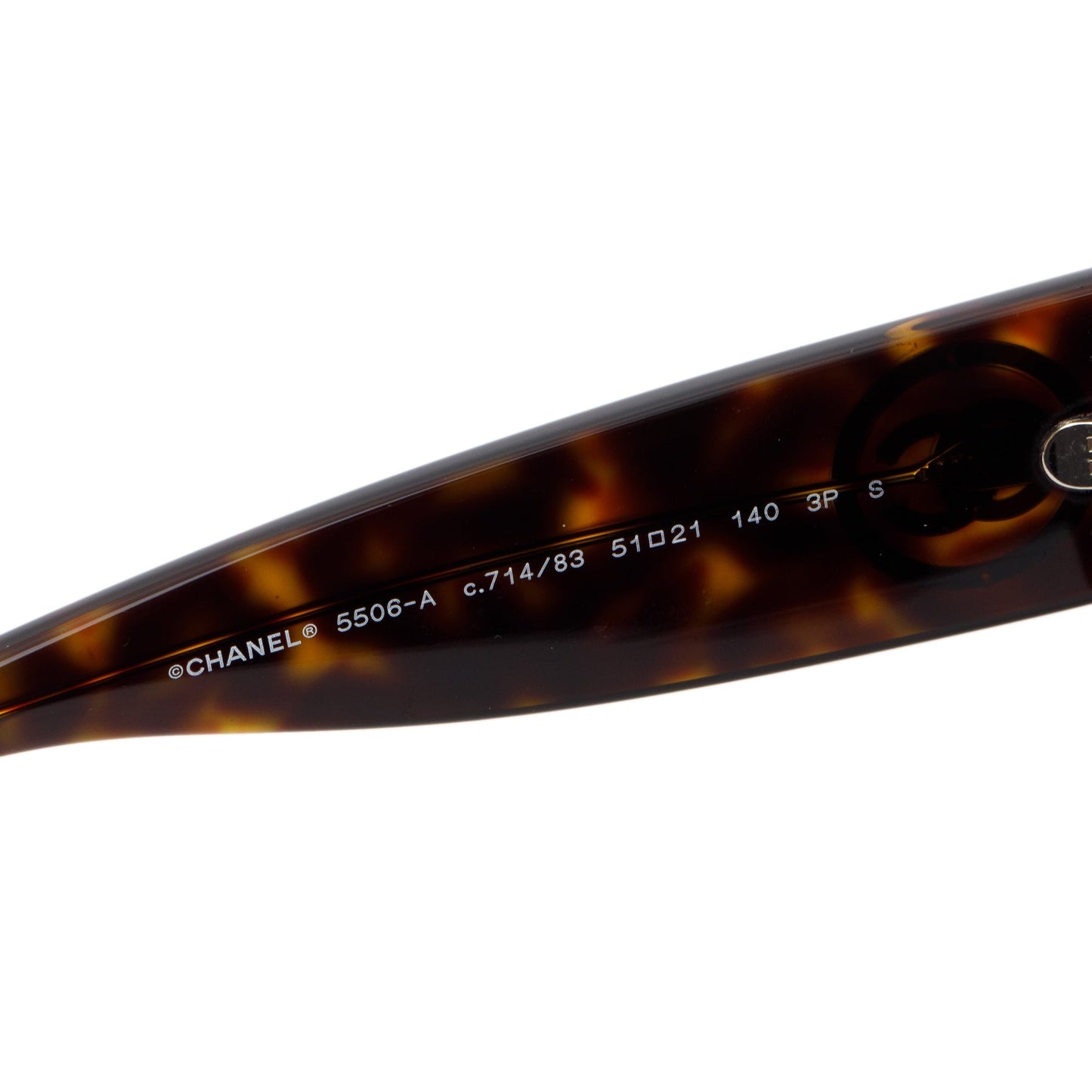 Chanel 5506-A 2023 Interlocking CC Logo Tortoise Acetate Sunglasses