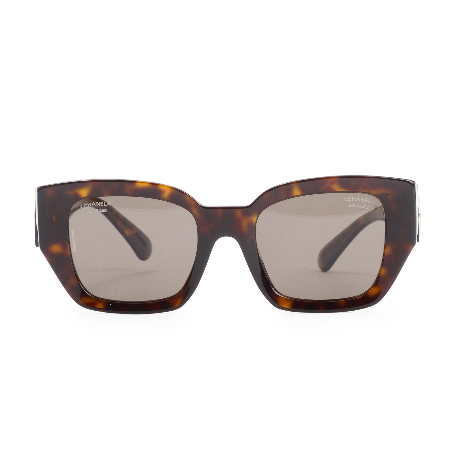 Chanel 5506-A 2023 Interlocking CC Logo Tortoise Acetate Sunglasses