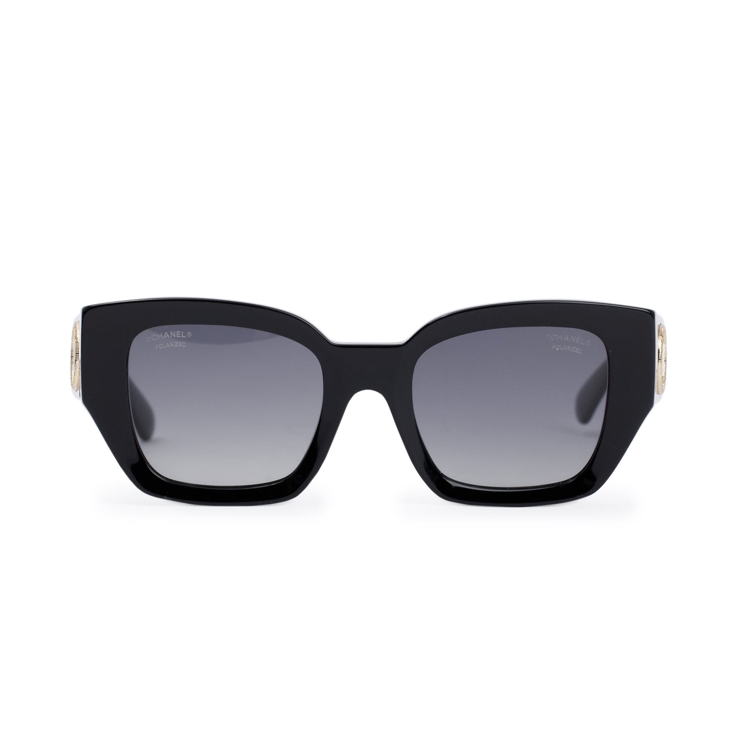 Chanel 5506 Black Acetate CC Logo Square Sunglasses