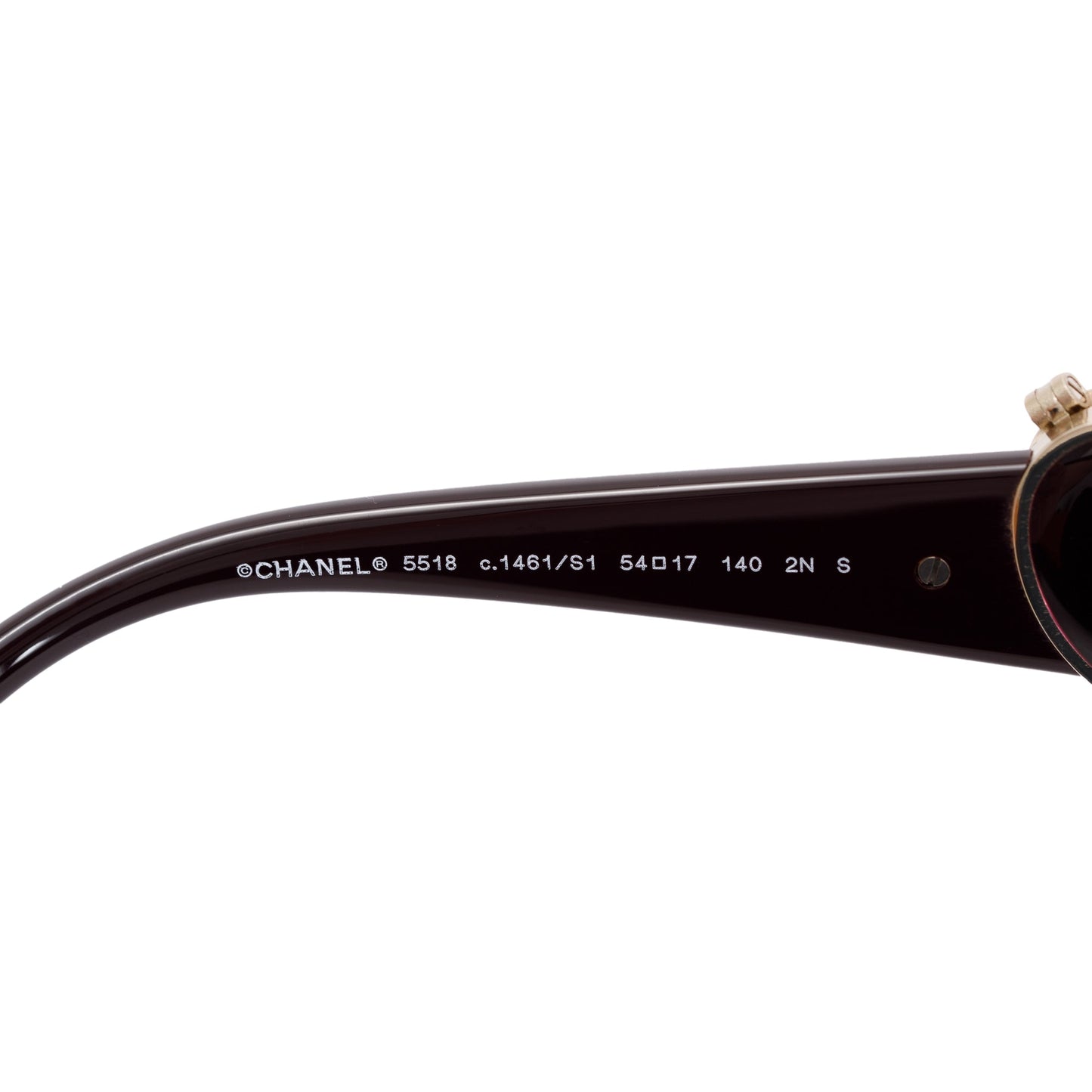 Chanel 5518 Purple Acetate Heart CC Logo Square Sunglasses