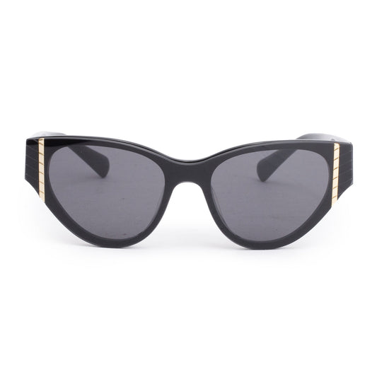 Chanel 6054 Black Acetate Interlocking CC Logo Cat-Eye Sunglasses