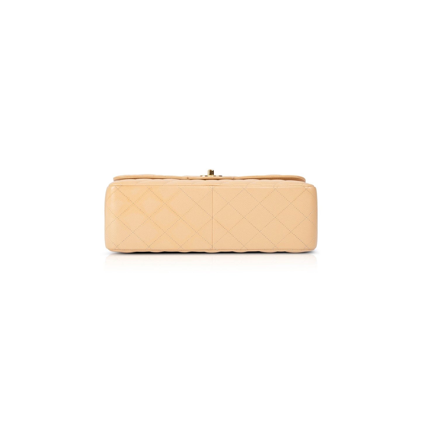 Chanel Beige Caviar Classic Jumbo Double Flap Bag
