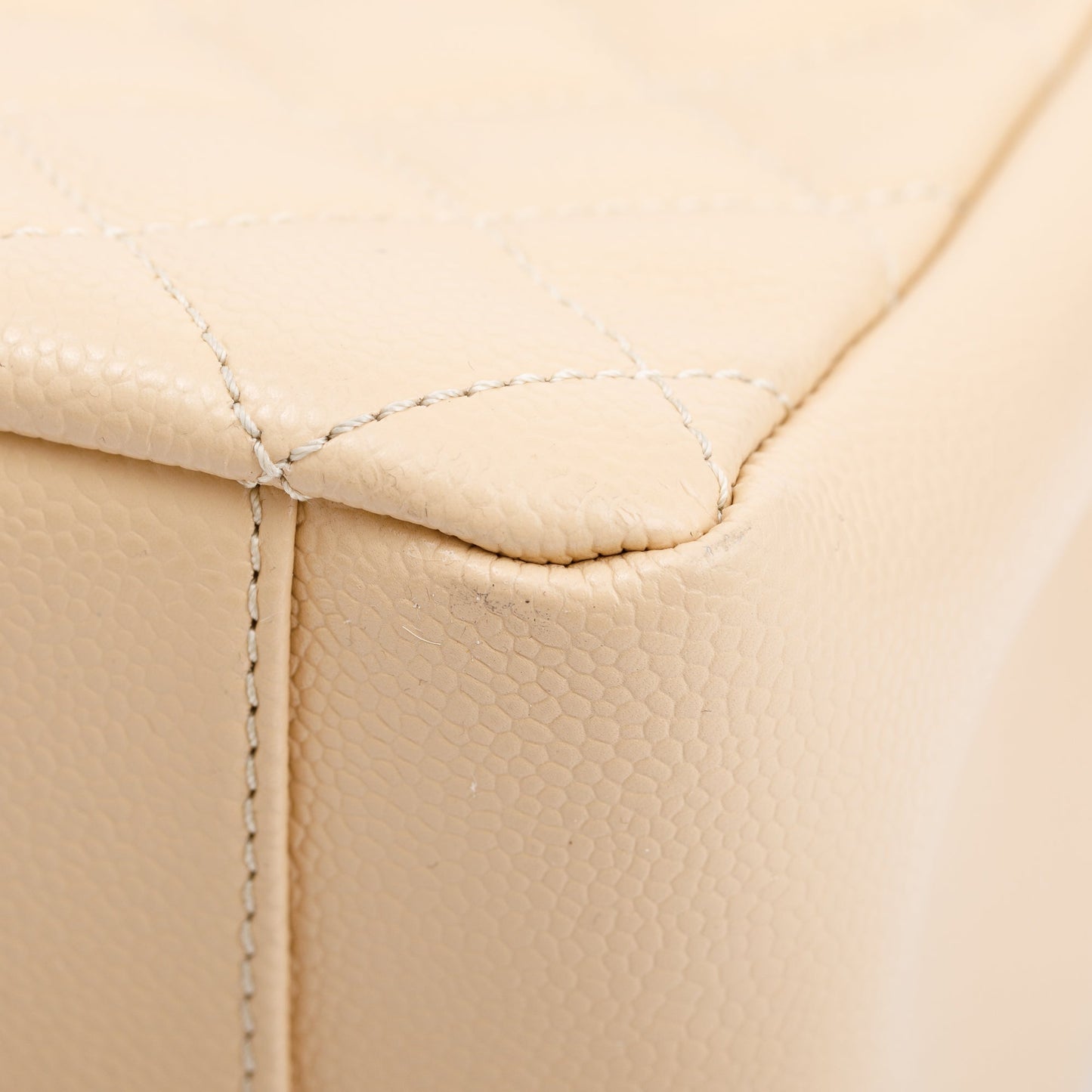 Chanel Beige Caviar Leather Grand Shopping Tote (GST)
