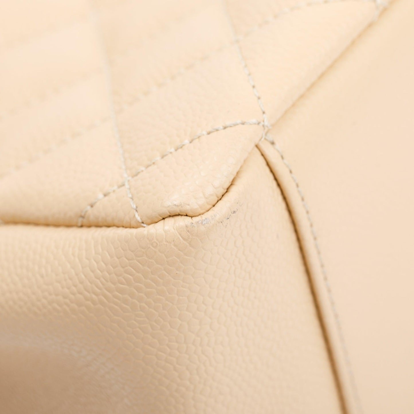 Chanel Beige Caviar Leather Grand Shopping Tote (GST)