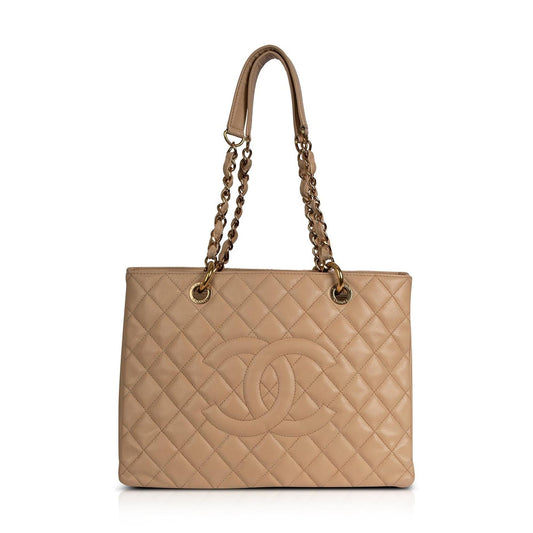Chanel Beige Caviar Leather Grand Shopping Tote (GST)