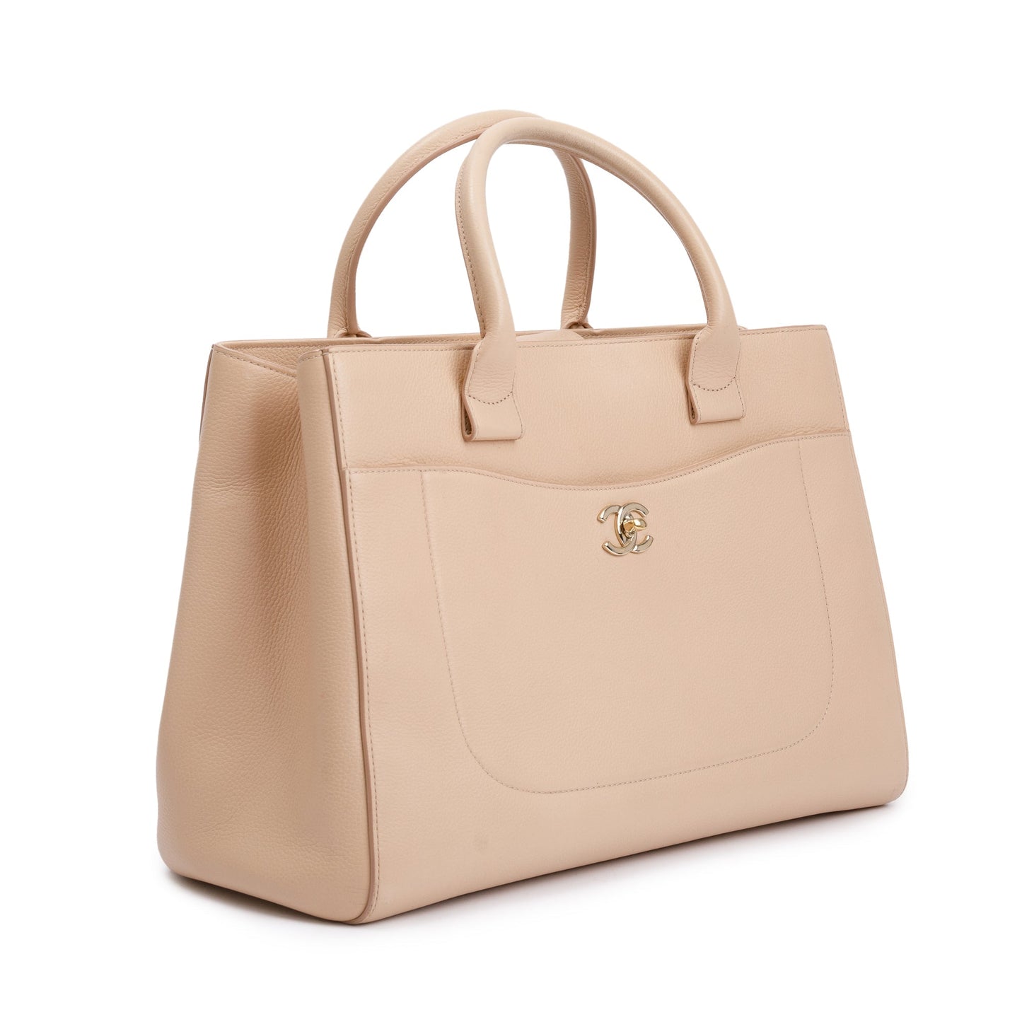 Chanel Beige Caviar Leather Medium Neo Excecutive Tote