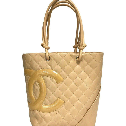 Chanel Beige Ligne Cambon Medium Tote