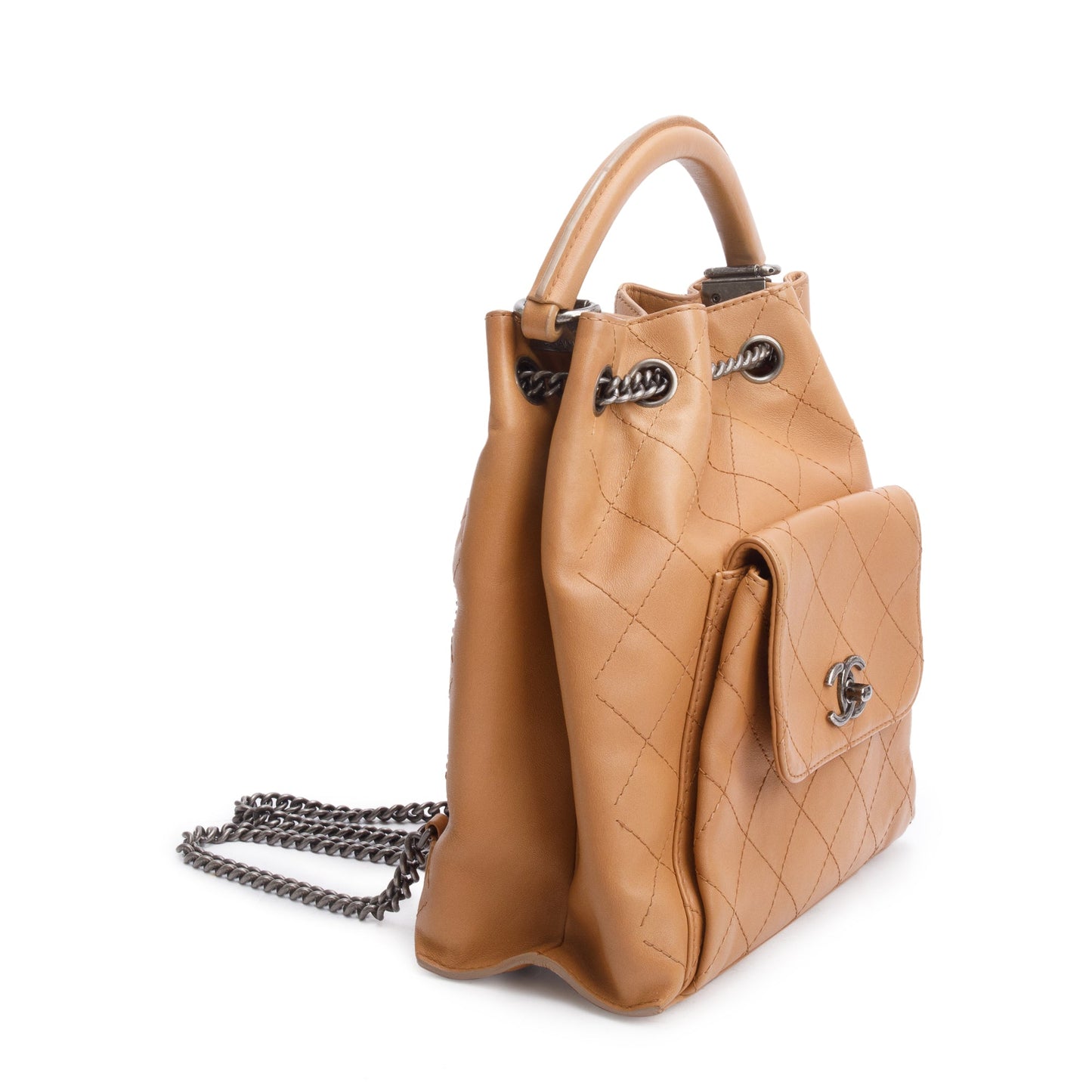Chanel Beige Quilted Calfskin Leather Medium Urban Luxury Backpack