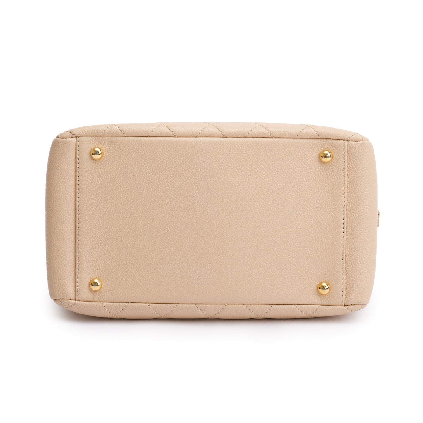 Chanel Beige Quilted Caviar Leather Petit Timeless Tote