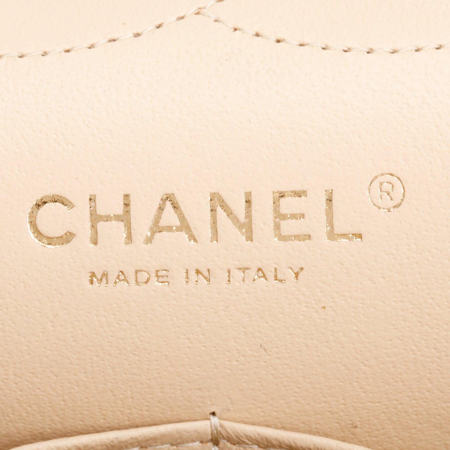 Chanel Beige Quilted Lambskin Leather Classic Jumbo Double Flap Bag