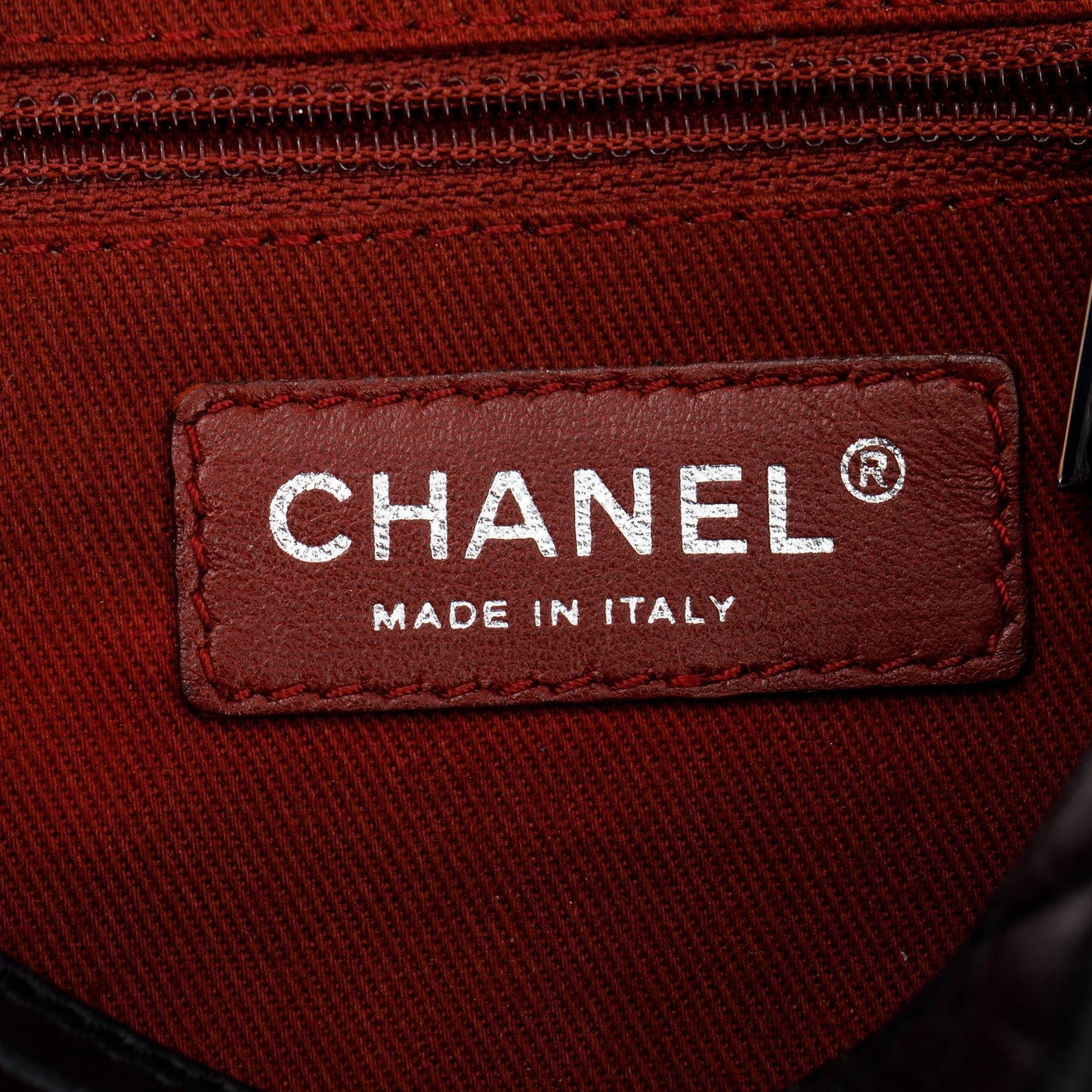 Chanel Black Aged Calfskin Leather Cotton Club Pochette