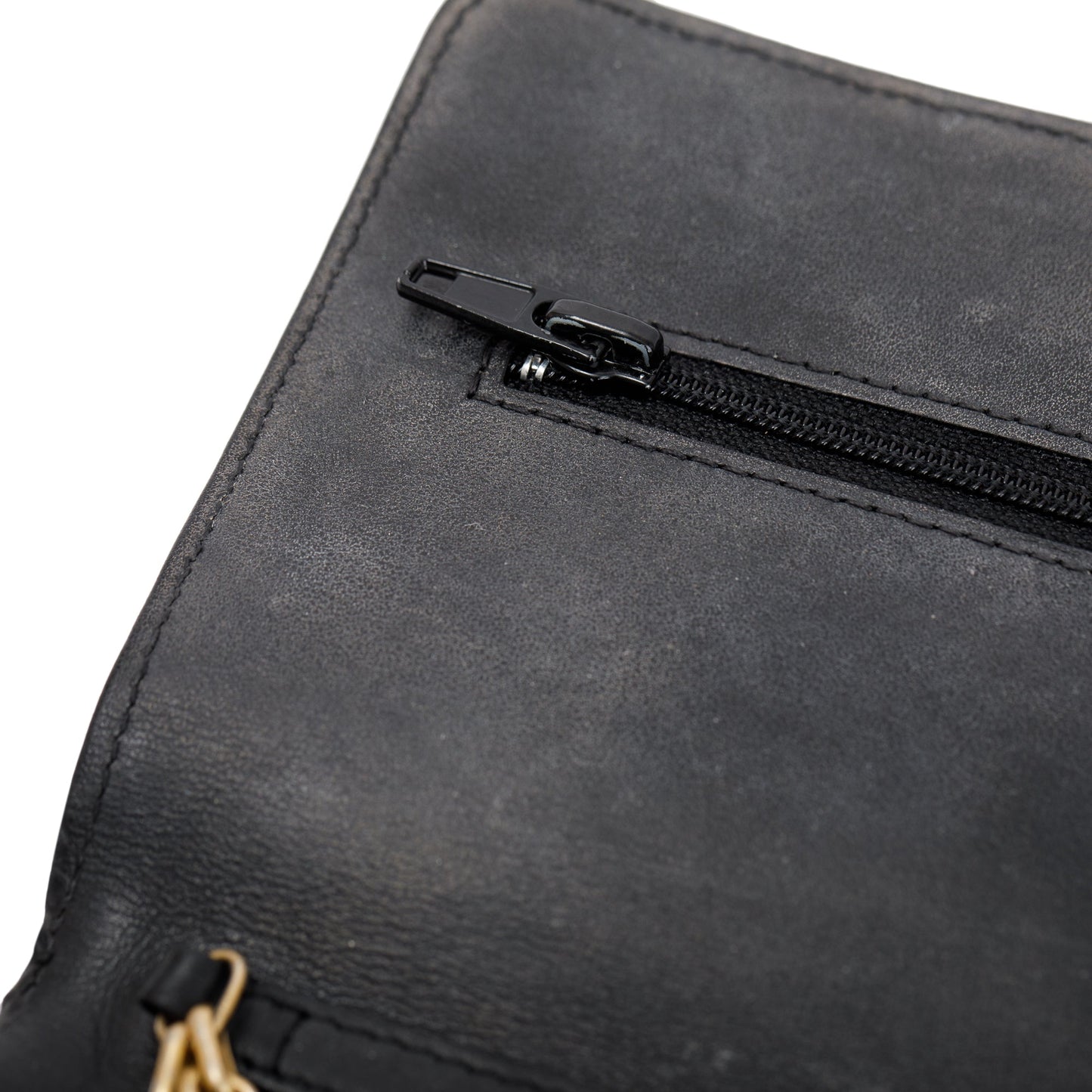 Chanel Black Aged Calfskin Leather Reissue Wallet on Chain