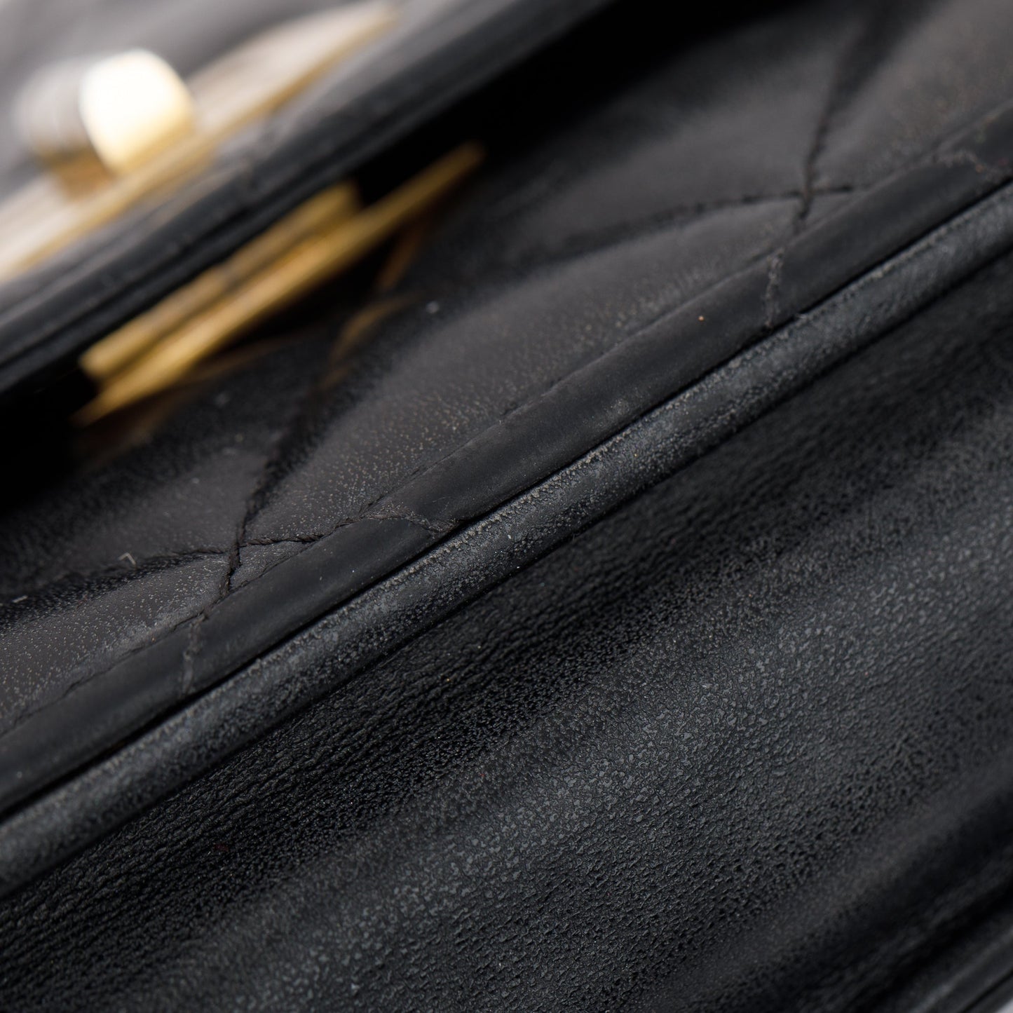 Chanel Black Aged Calfskin Leather Reissue Wallet on Chain