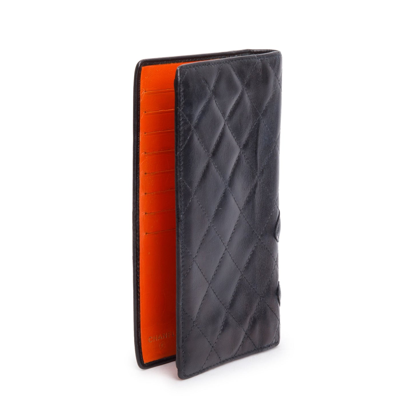 Chanel Black Calfskin Leather Cambon Yen Wallet