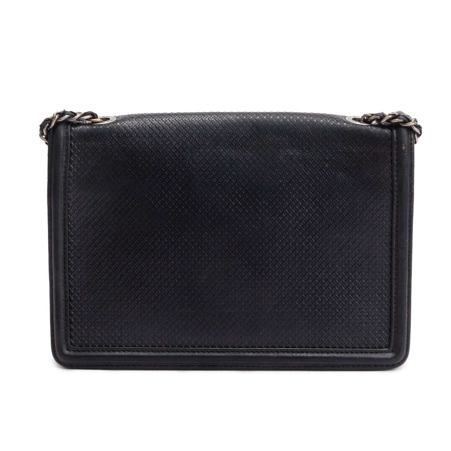Chanel Black Calfskin Leather Micro Retro Flap Bag