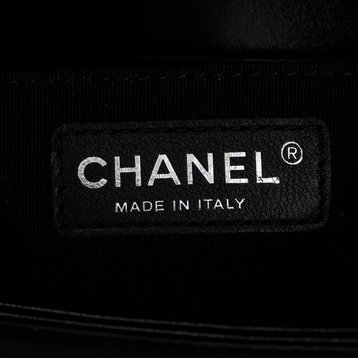 Chanel Black Calfskin Leather Small Boy Bag
