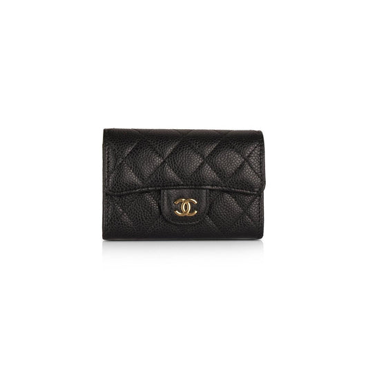 Chanel Black Caviar Classic Card Holder