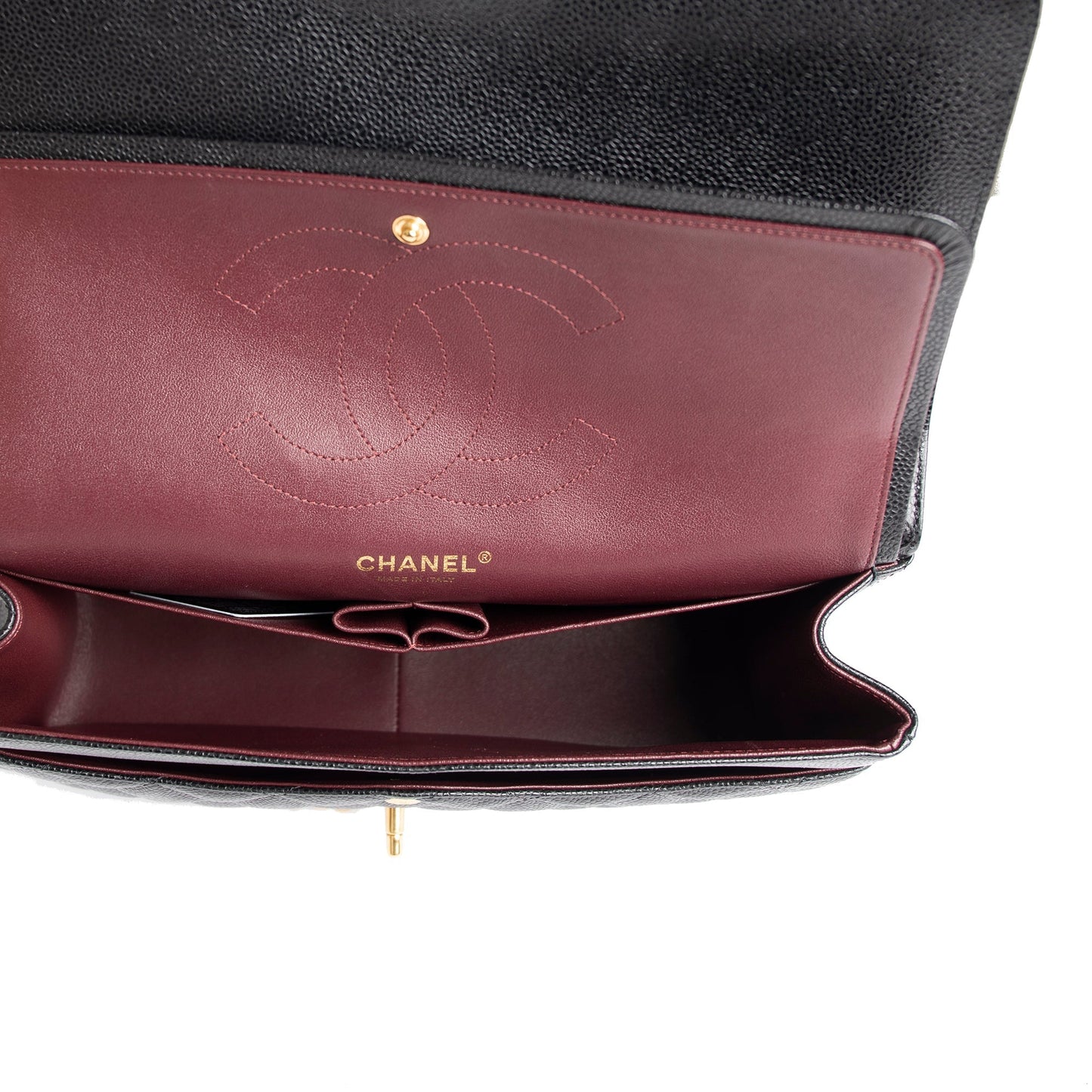 Chanel Black Caviar Classic Jumbo Double Flap Bag