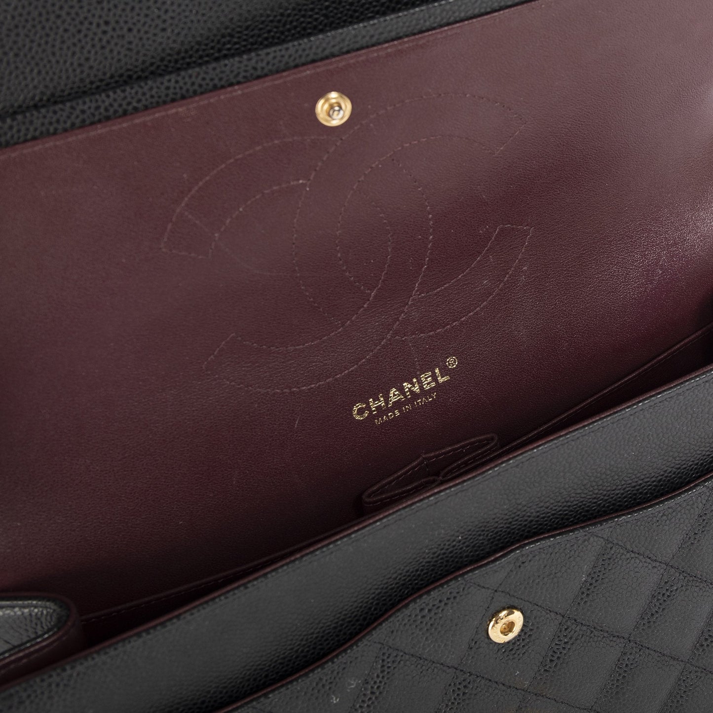 Chanel Black Caviar Classic Jumbo Double Flap Bag