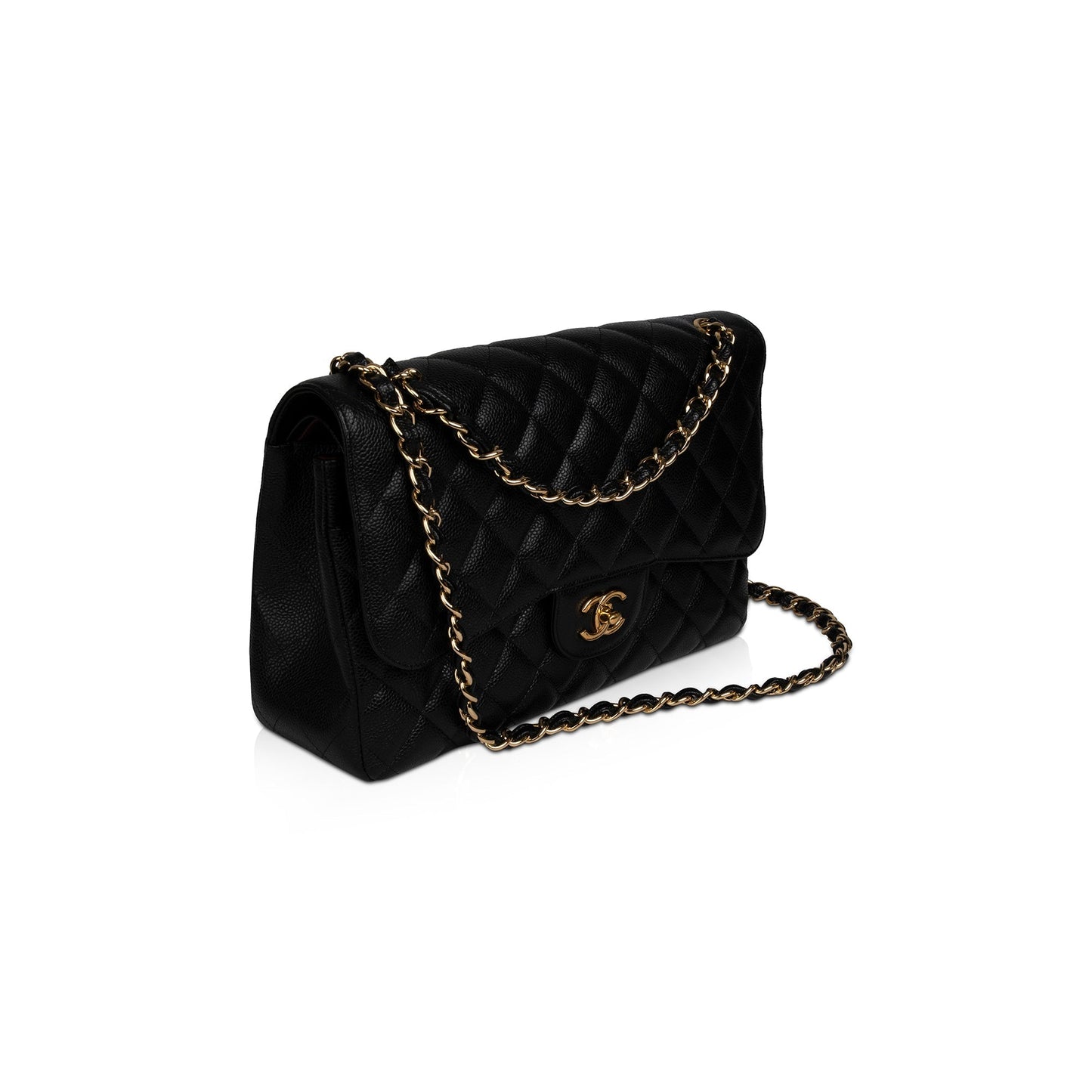 Chanel Black Caviar Classic Jumbo Double Flap Bag