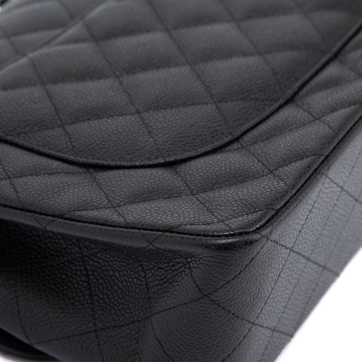 Chanel Black Caviar Classic Jumbo Double Flap Bag