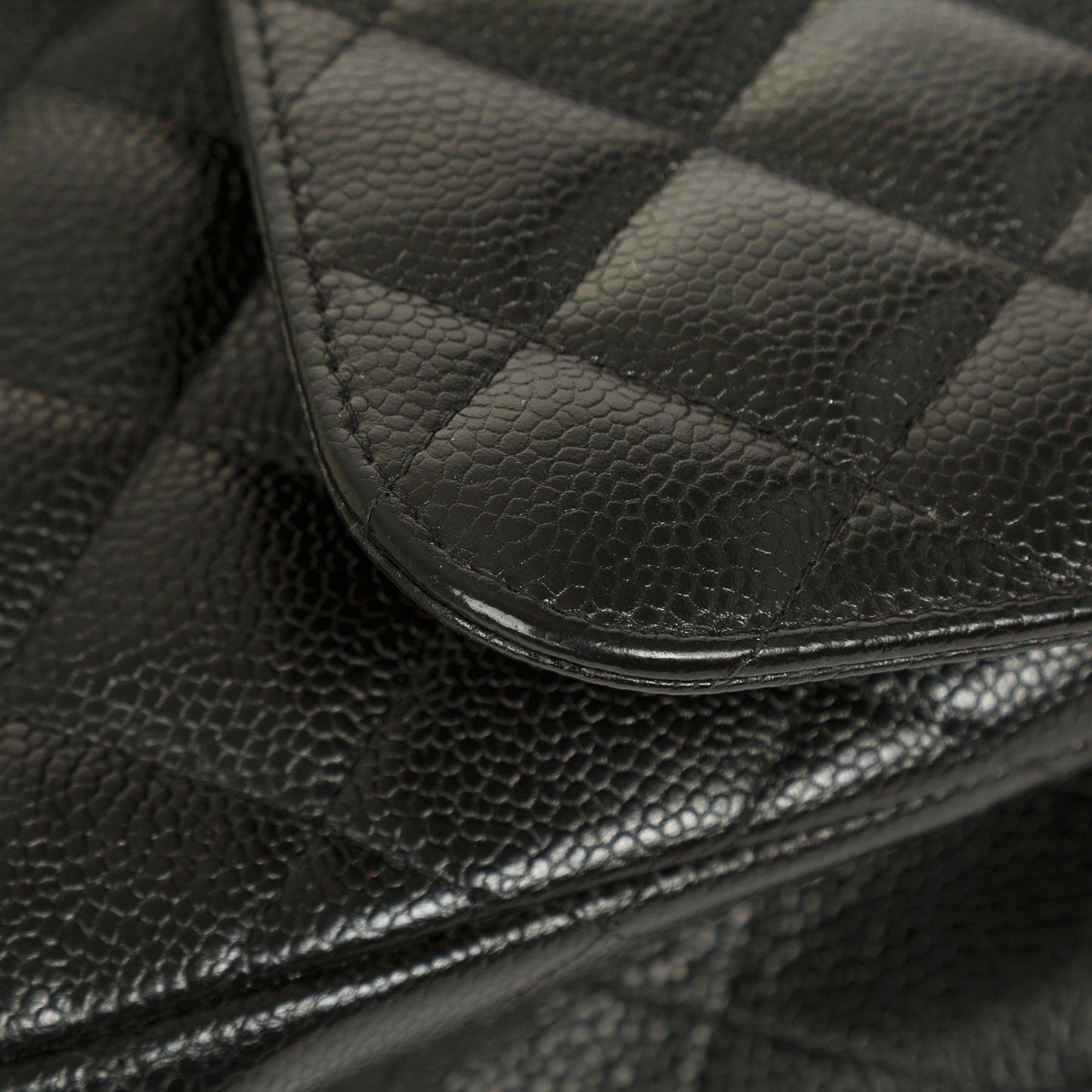 Chanel Black Caviar Classic Jumbo Double Flap Bag
