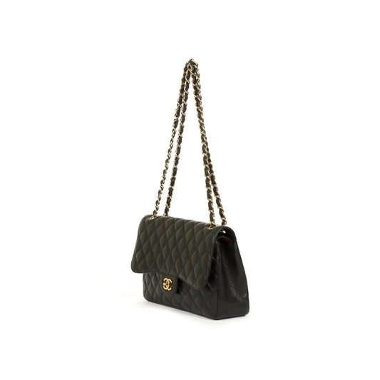 Chanel Black Caviar Classic Jumbo Double Flap Bag