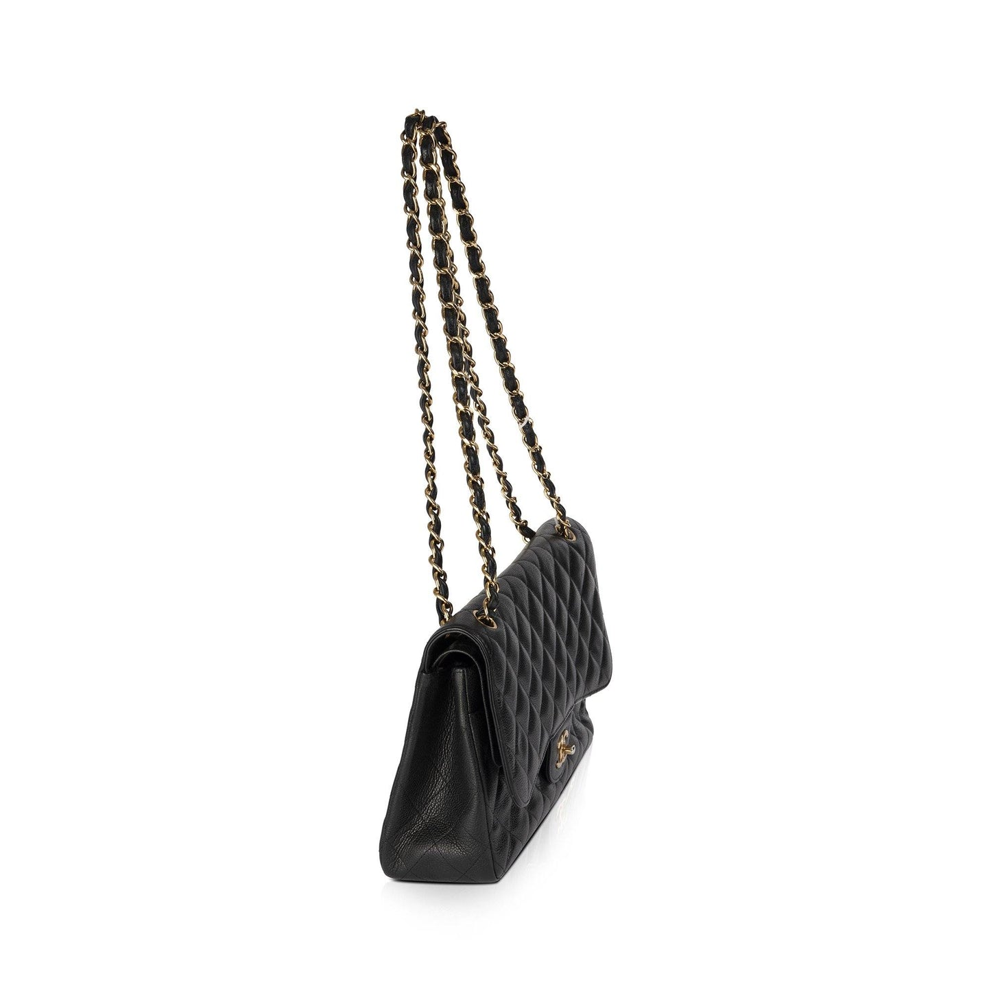 Chanel Black Caviar Classic Jumbo Double Flap Bag