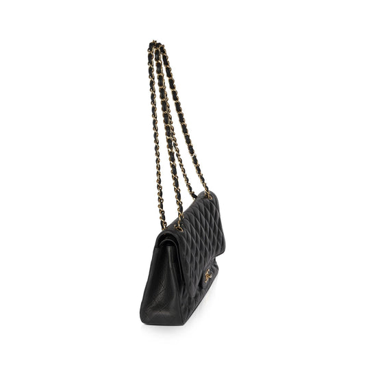 Chanel Black Caviar Classic Jumbo Double Flap Bag
