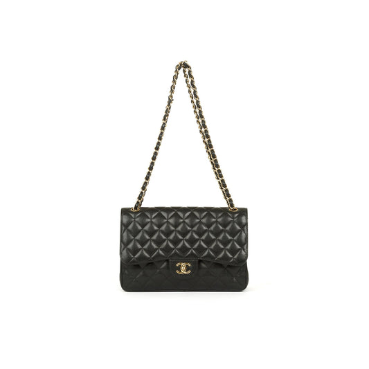 Chanel Black Caviar Classic Jumbo Double Flap Bag