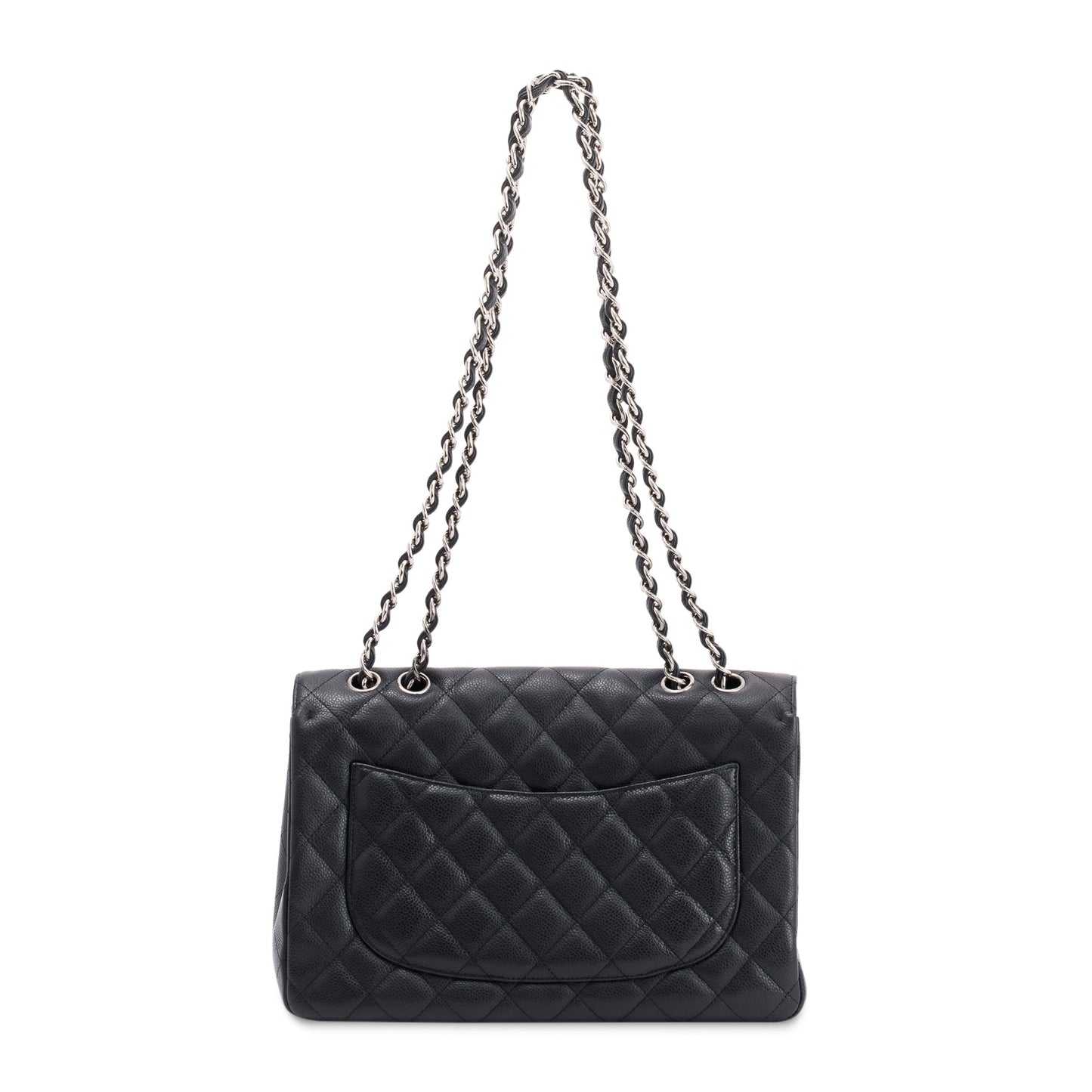 Chanel Black Caviar Classic Jumbo Single Flap Bag