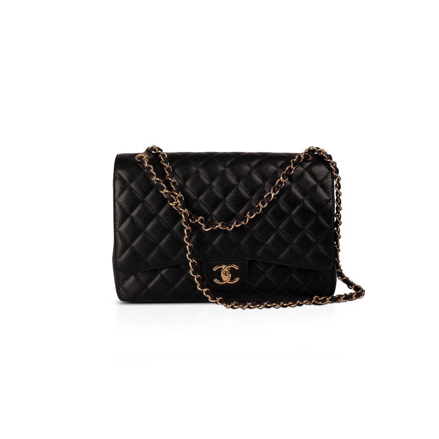 Chanel Black Caviar Classic Maxi Double Flap Bag