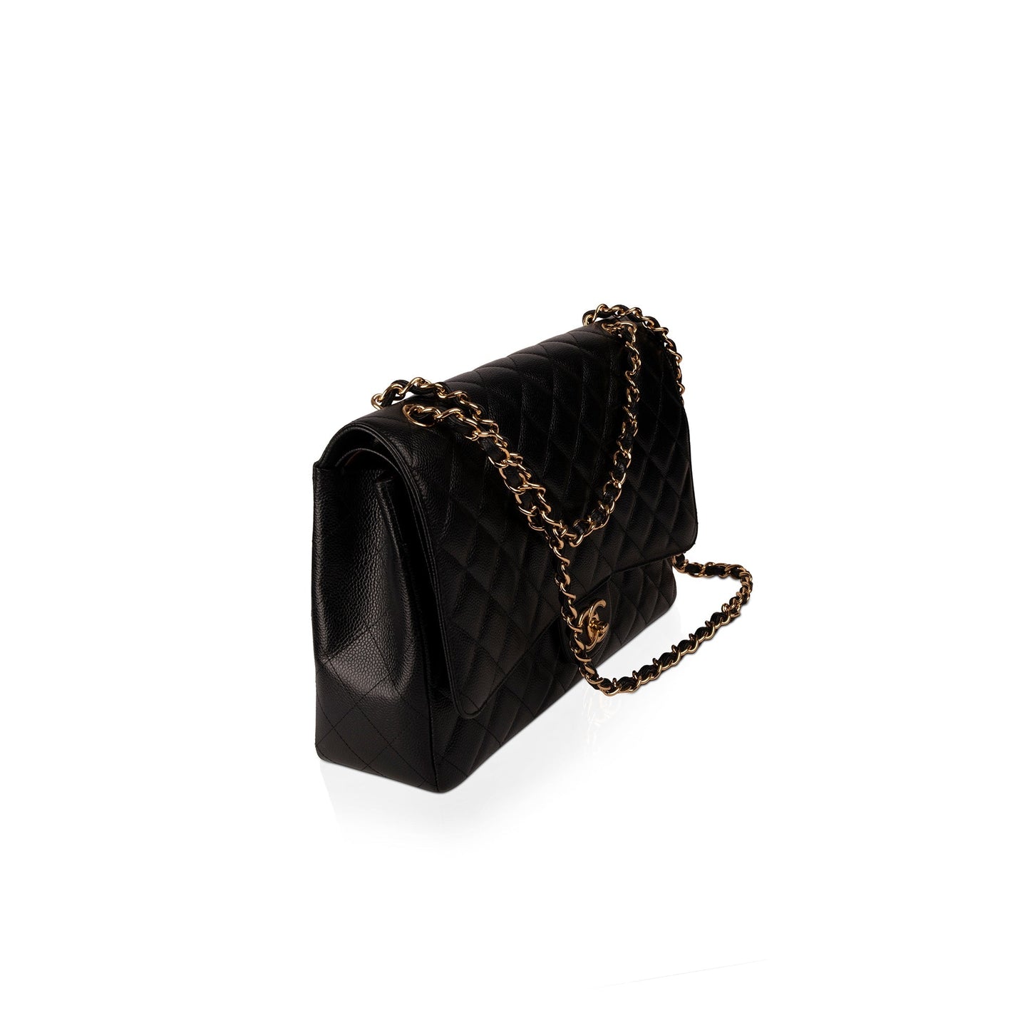 Chanel Black Caviar Classic Maxi Double Flap Bag