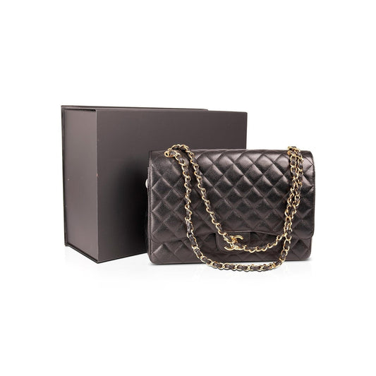 Chanel Black Caviar Classic Maxi Double Flap Bag