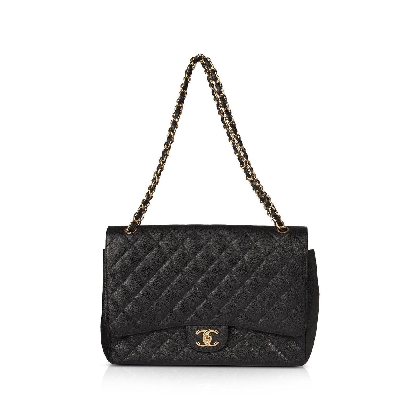 Chanel Black Caviar Classic Maxi Double Flap Bag