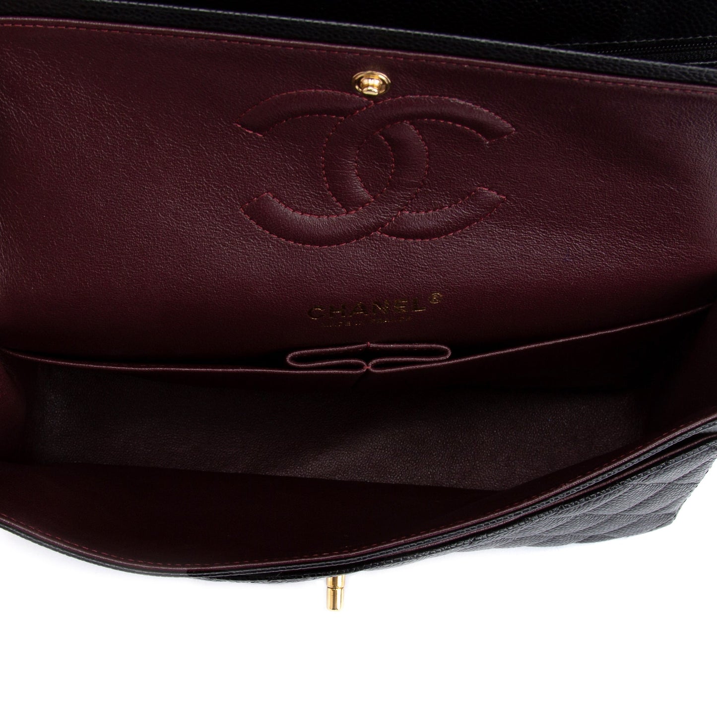 Chanel Black Caviar Classic Medium Double Flap Bag