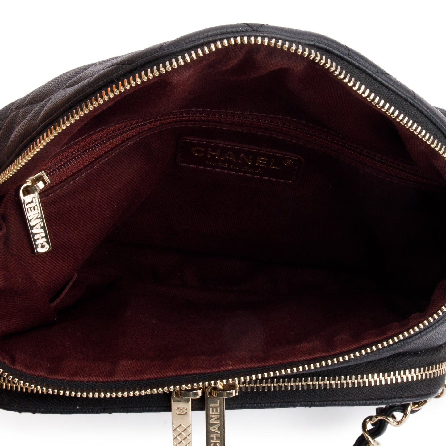Chanel Black Caviar Leather Affinity Waist Bag