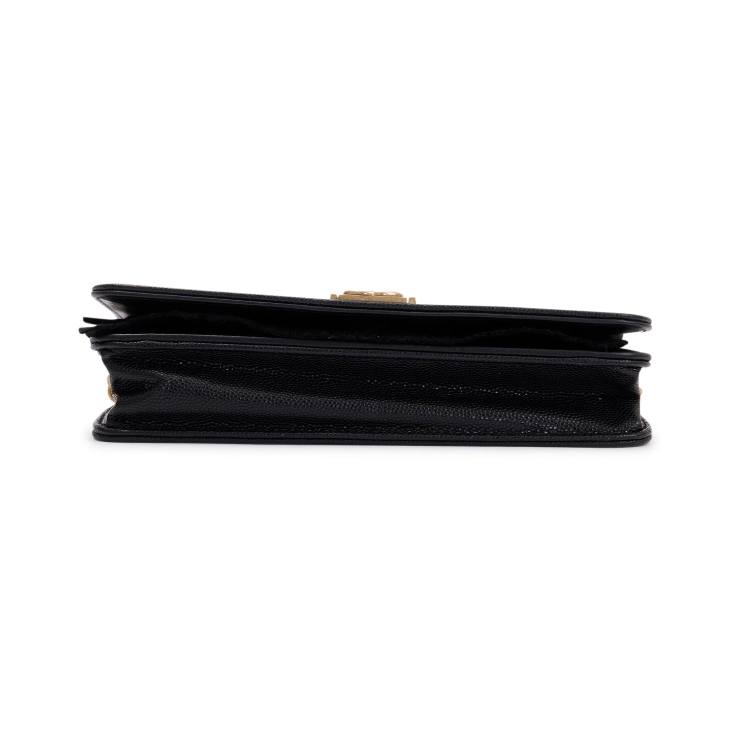 Chanel Black Caviar Leather Boy Wallet on Chain