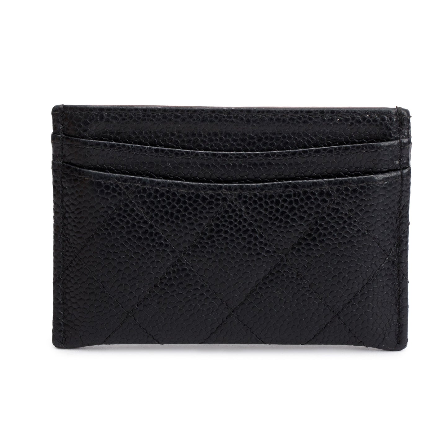 Chanel Black Caviar Leather Classic Card Holder