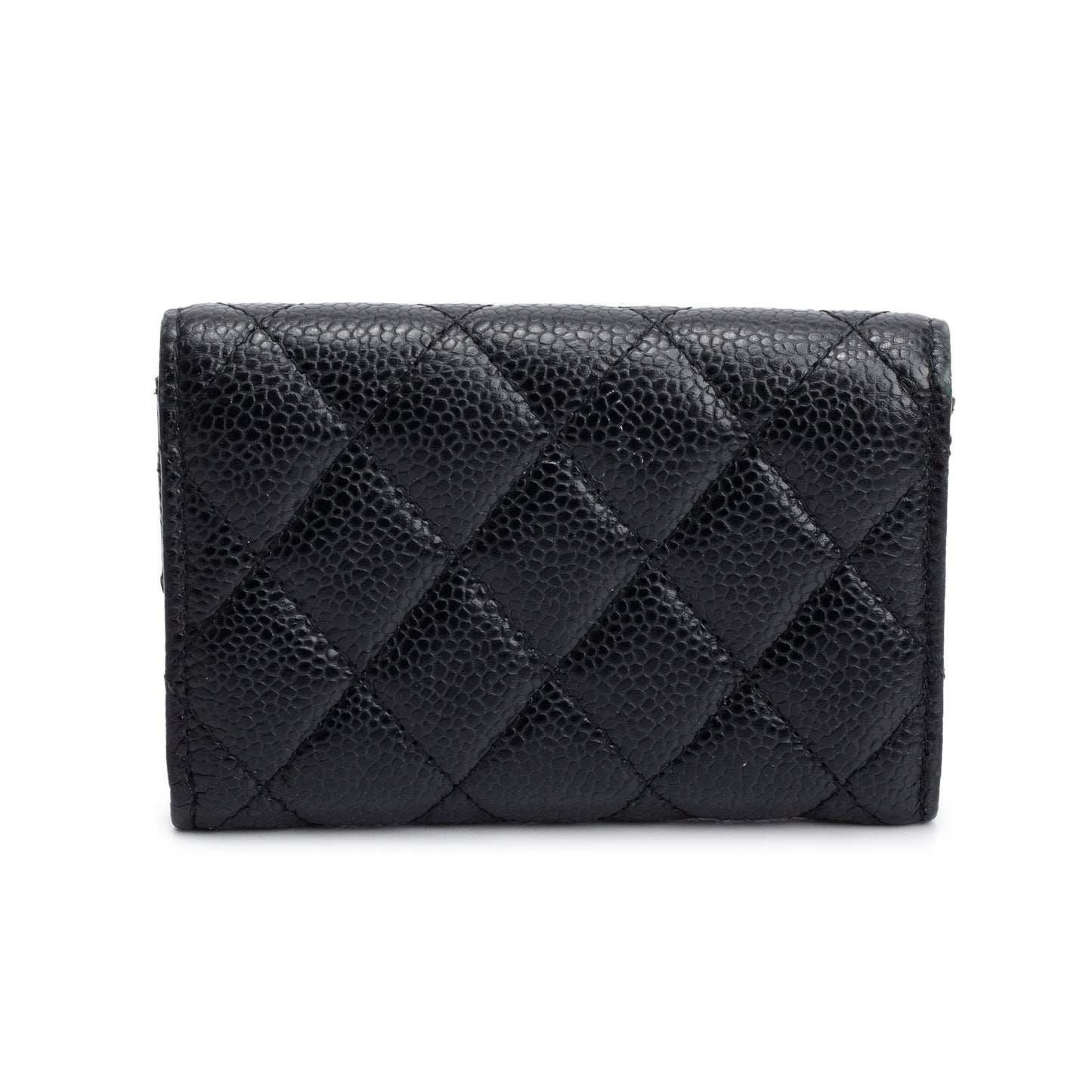 Chanel Black Caviar Leather Classic Flap Card Holder