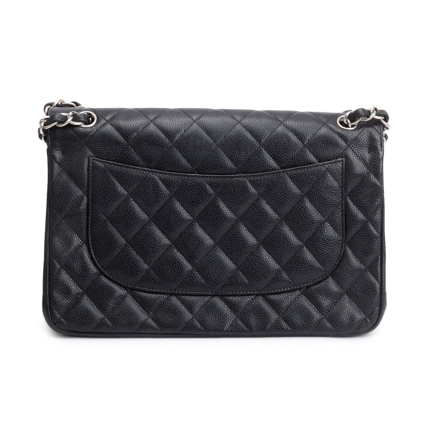 Chanel Black Caviar Leather Classic Jumbo Double Flap Bag