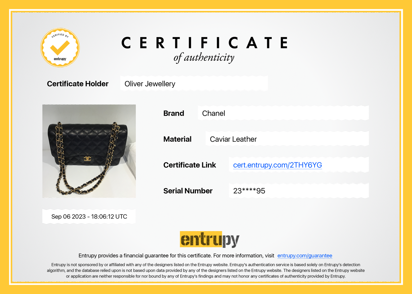 Chanel Black Caviar Leather Classic Jumbo Double Flap Bag