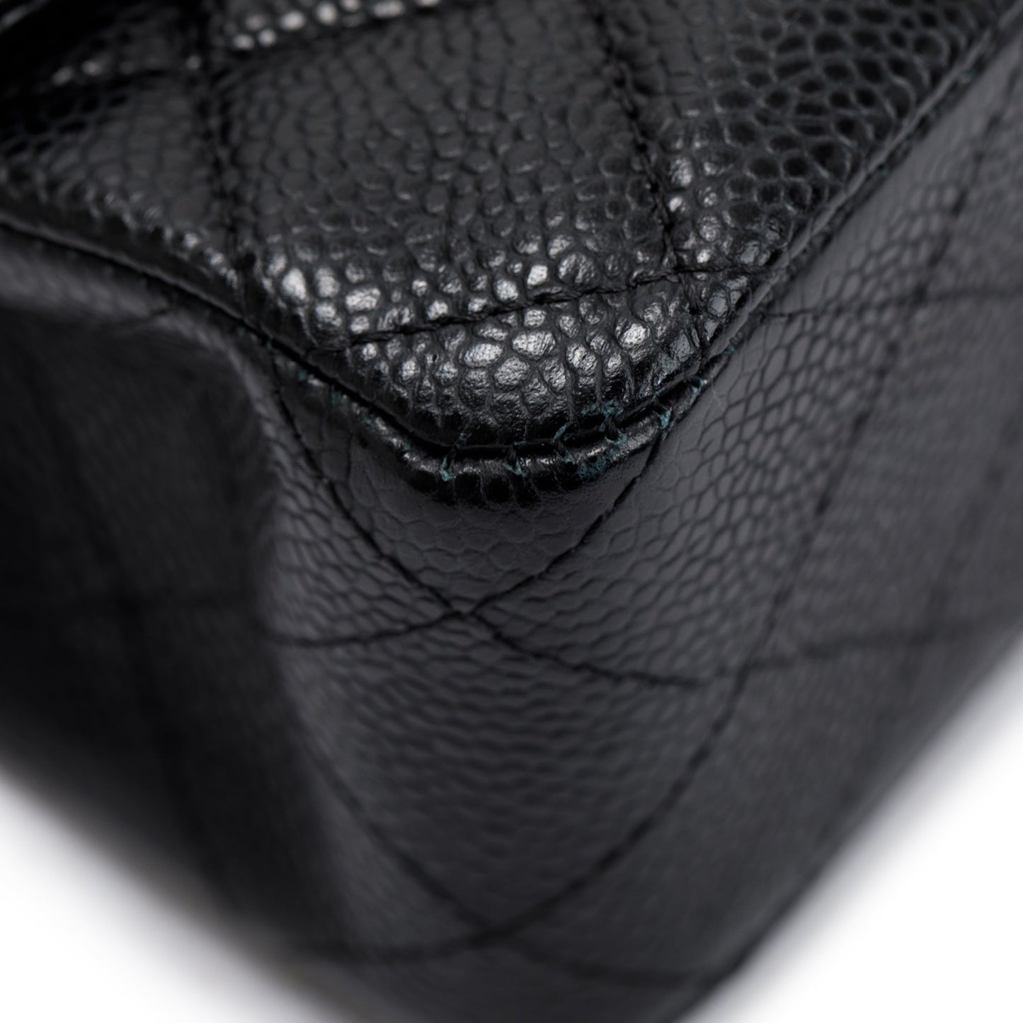 Chanel Black Caviar Leather Classic Medium Double Flap Bag