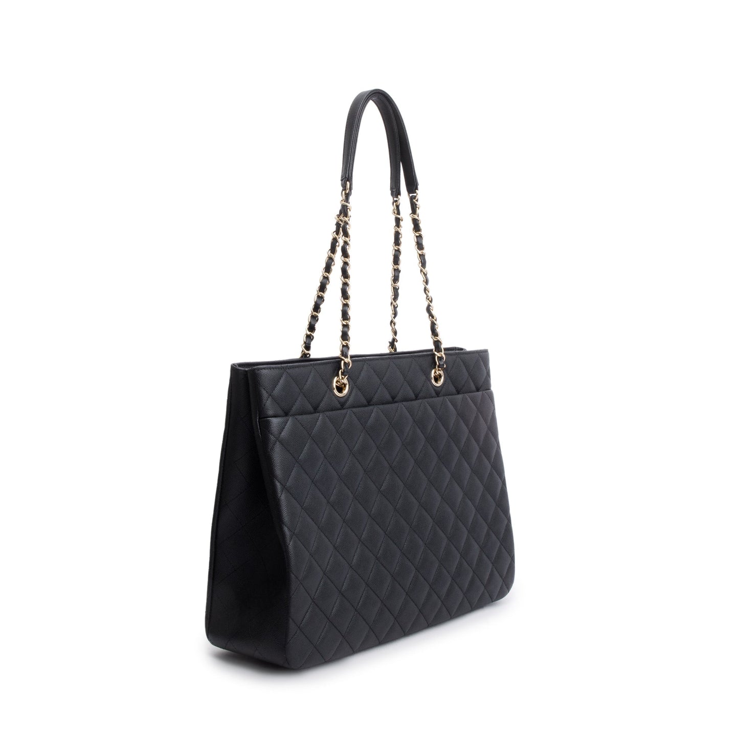 Chanel Black Caviar Leather Classic Timeless Large Shopping Tote