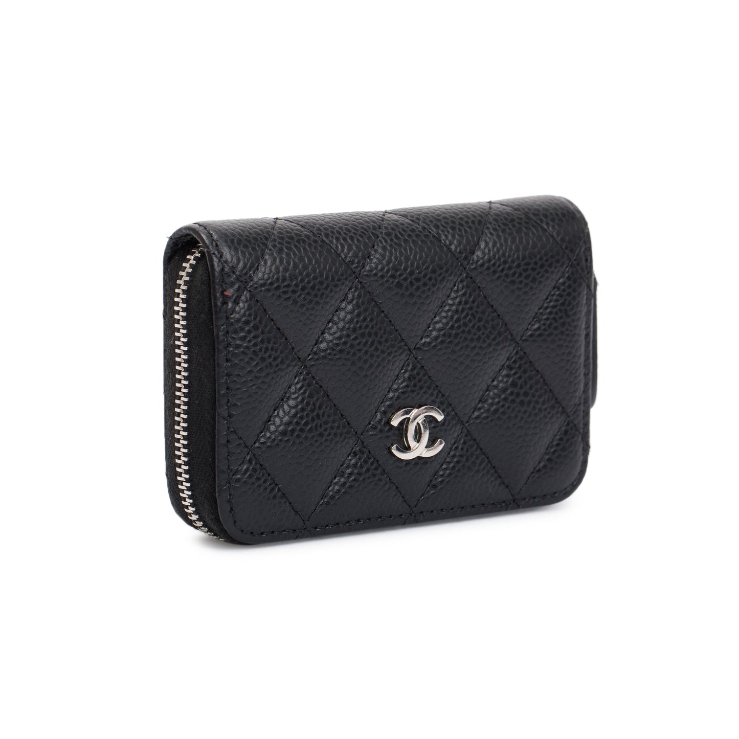 Chanel Black Caviar Leather Classic Zipped Coin Purse