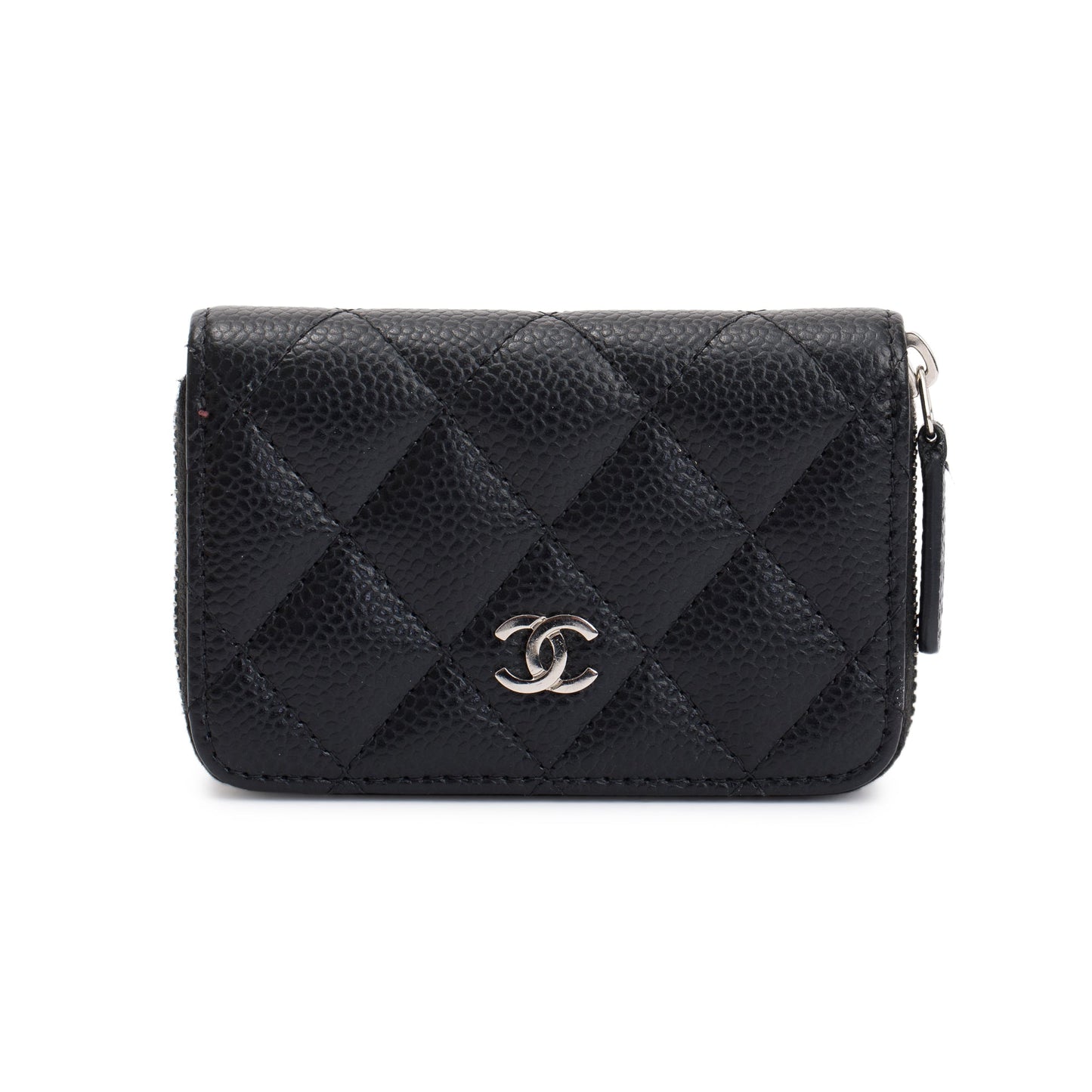 Chanel Black Caviar Leather Classic Zipped Coin Purse