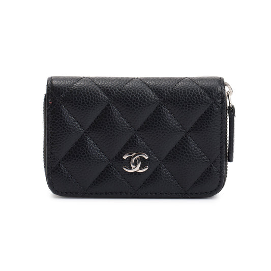 Chanel Black Caviar Leather Classic Zipped Coin Purse